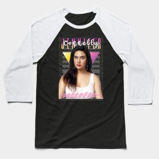 Jennifer Connelly Aesthetic 80s Fan Art Baseball T-Shirt